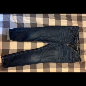 Dark wash blue jean jeggings